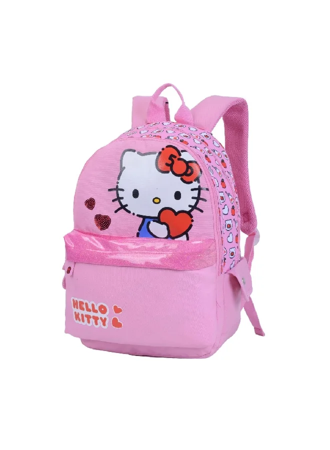 MARVEL Hello Kitty Zipper Closure Adjustable Shoulder Strap Kids Backpack Pink 46 x 12 x 30 cm FKST-32029
